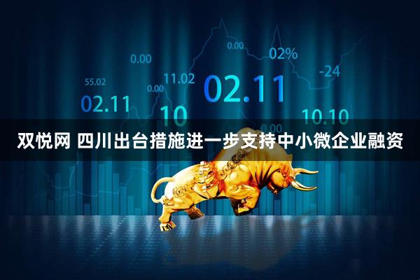 双悦网 四川出台措施进一步支持中小微企业融资